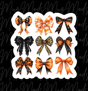 Orange & Black Bows