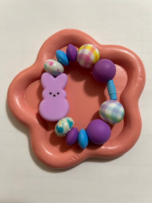 Silicone Charm- purple peep