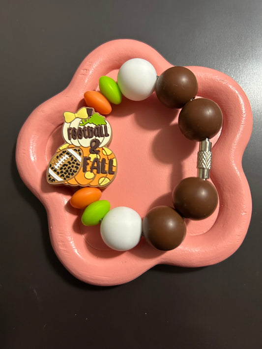 Silicone Charm-Football & Fall