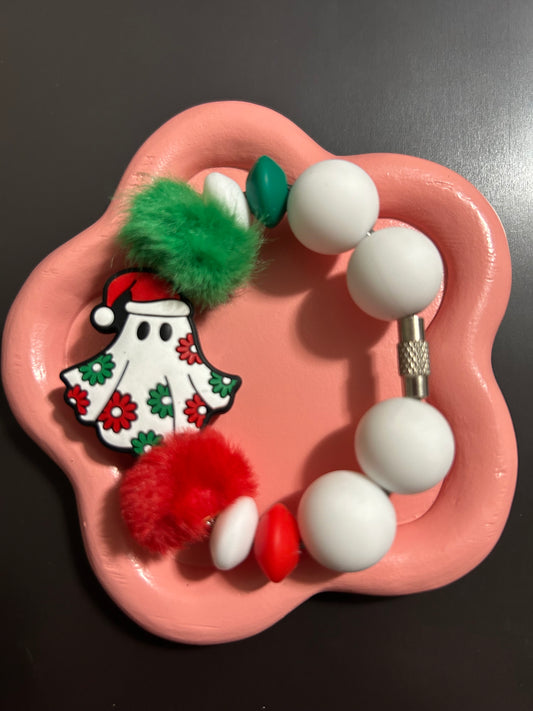 Silicone Charm-Christmas Ghostie