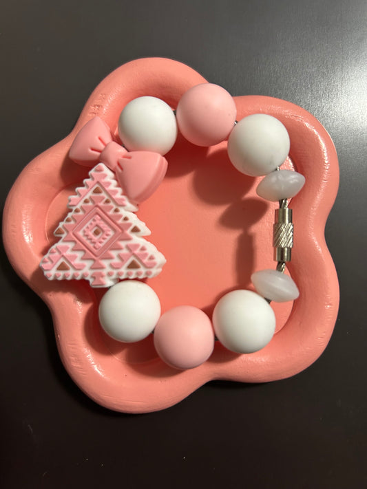 Silicone Charm-Pink Tree