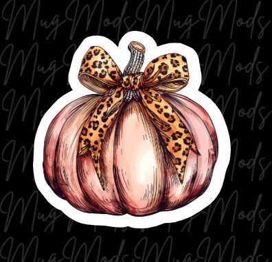 Pumpkin w/ Leopard Bow